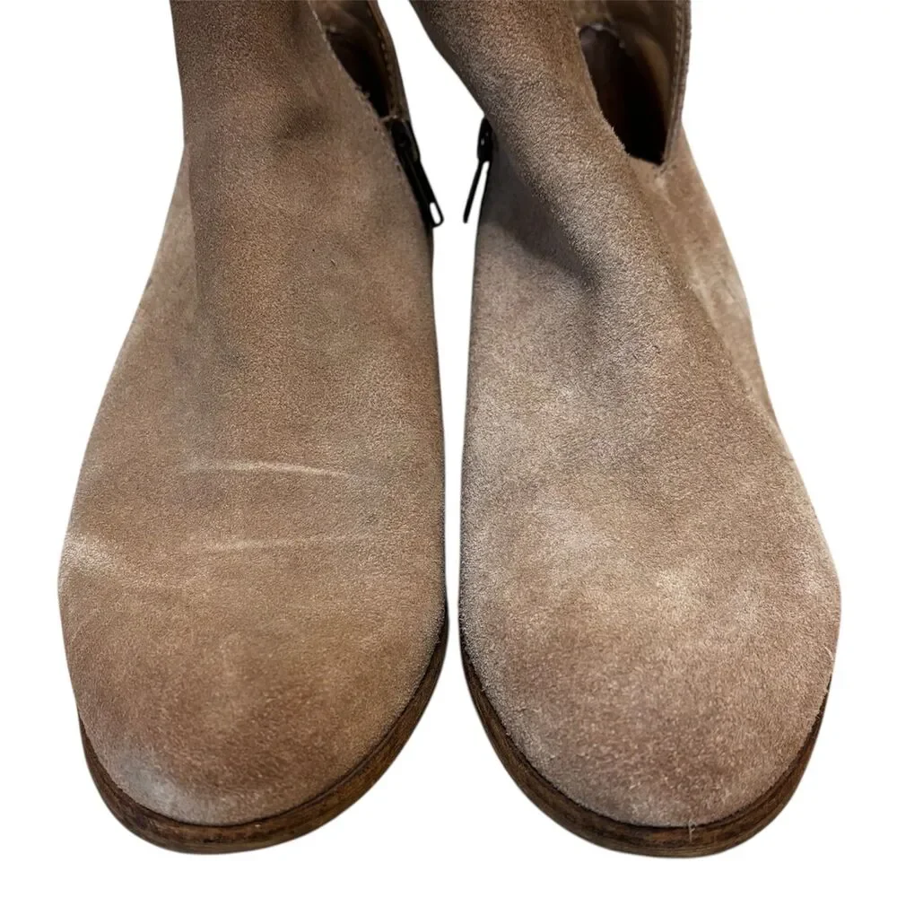 Splendid Hamptyn Suede Leather Ankle Boots Tan Beige Size 9